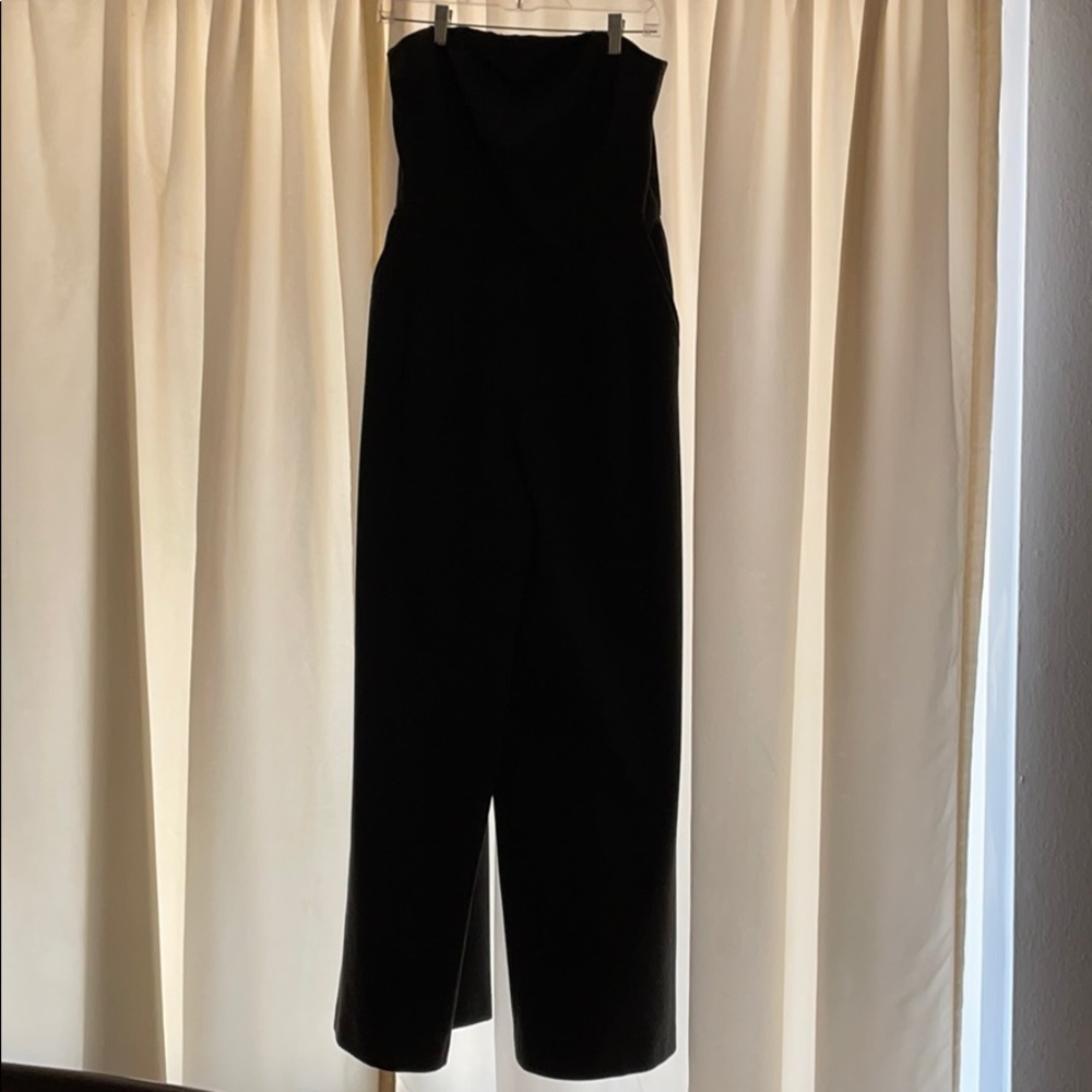 Spiegel Charcoal Grey Strapless Jumpsuit